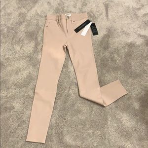 Hudson - Barbara high waist skinny leather jeans.